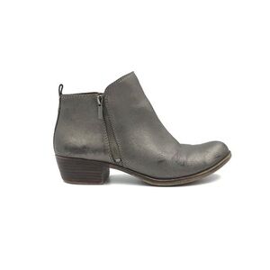 Lucky Brand Basel Booties Pewter / Silver Size 9.5